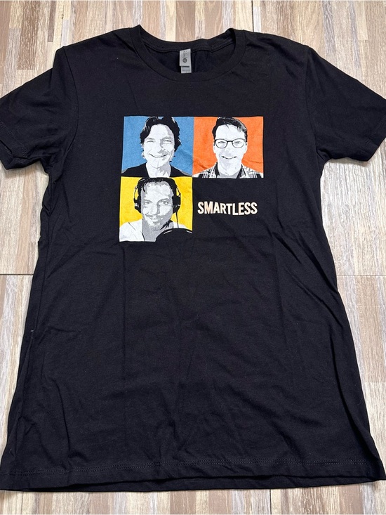 Tops - Smartless Podcast Black Graphic Crewneck T-Shirt Women’s Size Large